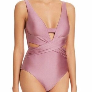 Elegant Pink One-Piece Swimsuit